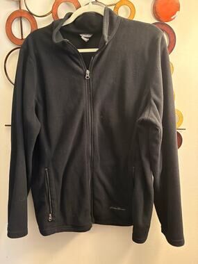 Women’s Eddie Bauer xl black fleece full zip jacket